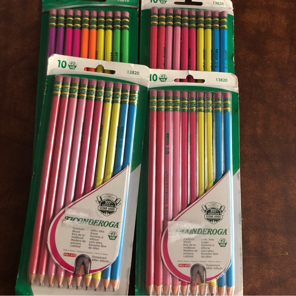 40 Multi colored Ticonderoga pencils